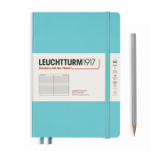 Записная книжка блокнот Leuchtturm Medium A5 (145 x 210 мм) Rising Colours в линию, аквамарин