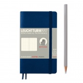 Записная книжка блокнот в мягкой обложке Leuchtturm A6 (в точку), темно-синяя