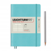 Записная книжка блокнот в мягкой обложке Leuchtturm A5 (145 x 210 мм) в линию, аквамарин