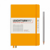 Записная книжка блокнот Leuchtturm Medium A5 (145 x 210 мм) Rising Colours в линию, тёплый жёлтый
