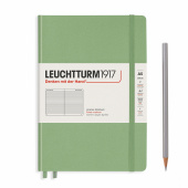 Записная книжка блокнот Leuchtturm Medium A5 (145 x 210 мм) Muted Colours в линию, зеленый
