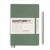Записная книжка блокнот Leuchtturm A5 (145 x 210 мм) Smooth Colours в точку, олива