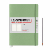 Записная книжка блокнот в мягкой обложке Leuchtturm Medium A5 (145 x 210 мм) Muted Colours в точку, зеленый