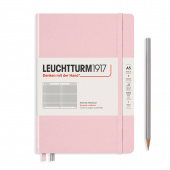 Записная книжка блокнот Leuchtturm Medium A5 (145 x 210 мм) Muted Colours в клетку, розовый