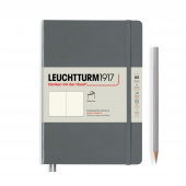 Записная книжка блокнот Leuchtturm в мягкой обложке A5 (145 x 210 мм) в точку, антрацит