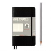 Записная книжка блокнот в мягкой обложке Leuchtturm A6 (в точку), черная
