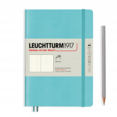 Записная книжка блокнот в мягкой обложке Leuchtturm A5 (145 x 210 мм) в точку, аквамарин
