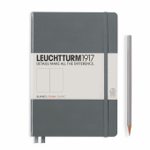 Записная книжка блокнот Leuchtturm A5 (145 x 210 мм) нелинованная, антрацит