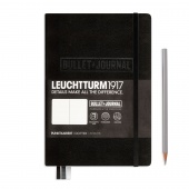 Записная книжка блокнот Bullet Journal Leuchtturm A5 (145 x 210 мм) в точку, черная
