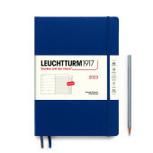Еженедельник 2023 Leuchtturm B5 (178 х 254 мм) с записной книжкой + доп. буклет, темно-синий