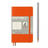 Записная книжка блокнот в мягкой обложке Leuchtturm A6 (в линейку), оранжевая