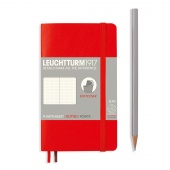 Записная книжка блокнот в мягкой обложке Leuchtturm A6 (в точку), красная