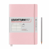 Записная книжка блокнот в мягкой обложке Leuchtturm Medium A5 (145 x 210 мм) Muted Colours в линию, розовый