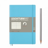 Записная книжка блокнот в мягкой обложке, Leuchtturm Paperback (B6+), в линейку, голубая