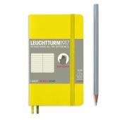 Записная книжка блокнот в мягкой обложке Leuchtturm A6 (в линейку), желтая