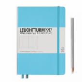 Записная книжка Leuchtturm A5 (145 x 210 мм) в точку, голубая