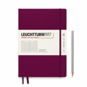 Записная книжка блокнот Leuchtturm B5 (178 х 254 мм) в линейку, винный