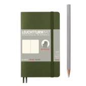 Записная книжка блокнот в мягкой обложке Leuchtturm A6 (нелинованная), хаки
