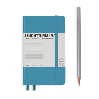 Записная книжка блокнот Leuchtturm A6 (в линейку), нордический синий