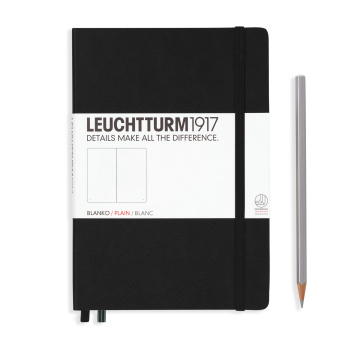 Записная книжка блокнот Leuchtturm A5 (нелинованная), черная