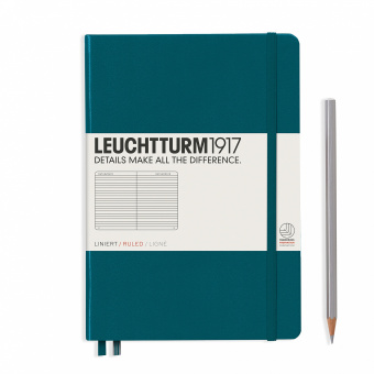 Записная книжка блокнот Leuchtturm A5 (145 x 210 мм) в линию, океан