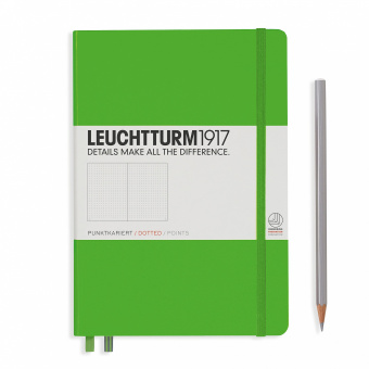 Записная книжка блокнот Leuchtturm A5 (в точку), свежий зелёный
