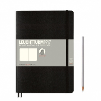 Записная книжка блокнот в мягкой обложке Leuchtturm A5 (нелинованная), черная