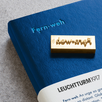 Записная книжка Leuchtturm A5 (145 x 210 мм) в точку, специальная серия LEUCHTKRAFT, нордический синий
