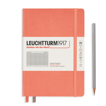 Записная книжка блокнот Leuchtturm A5 (145 x 210 мм) Muted Colours в клетку, оранжевый