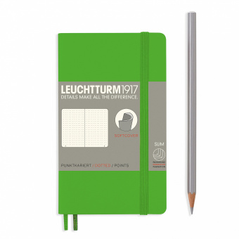 Записная книжка блокнот в мягкой обложке Leuchtturm A6 (в точку), свежий зеленый